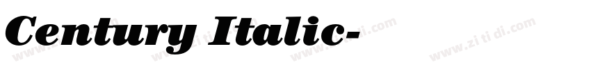 Century Italic字体转换